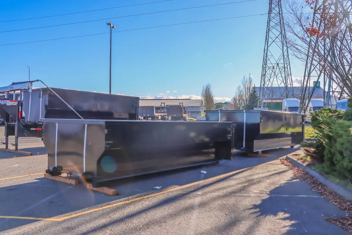 Roll-off dumpster ready for waste disposal at job site for Estate Cleanout Dumpster Rental in Ogden